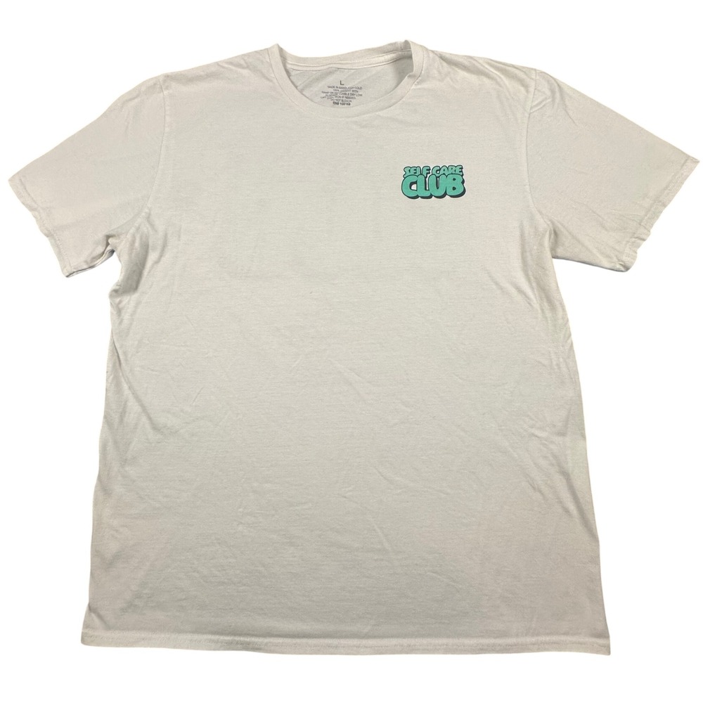Self Care Club‎ White Short Sleeve T-Shirt Men's Large